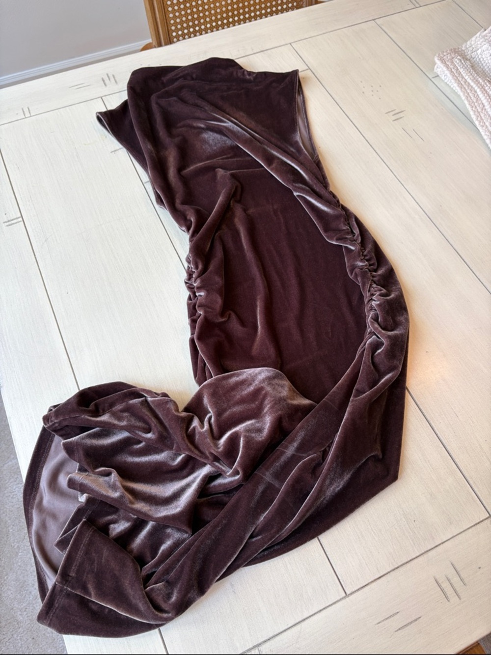 Velvet Maxi / Dress in Deep Plum